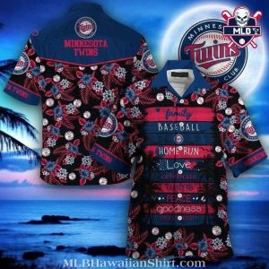 Minnesota Twins Family Baseball Inspirational Words Aloha Shirt