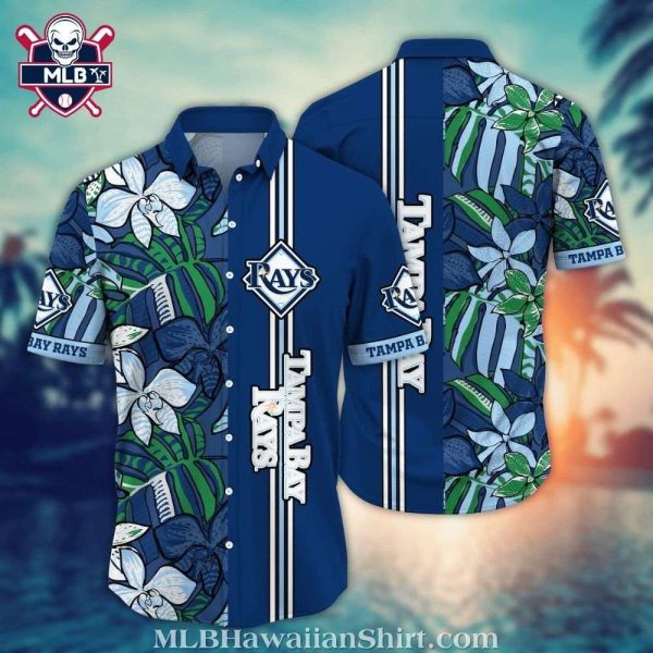 Nautical Stripe Tampa Bay Rays Aloha Shirt