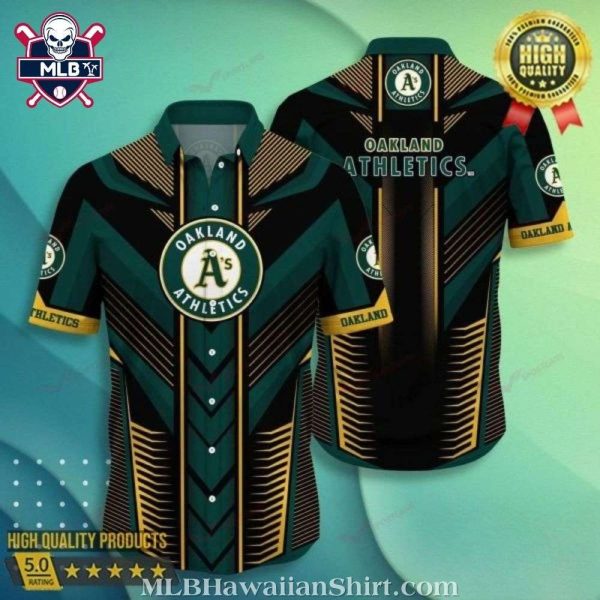 Oakland A’s Art Deco Style Hawaiian Shirt