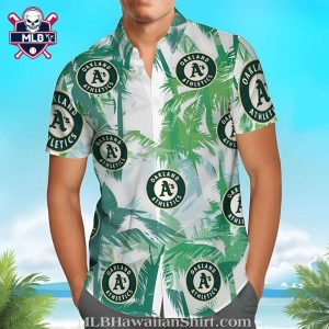 Oakland A’s Lush Palm Hawaiian Shirt