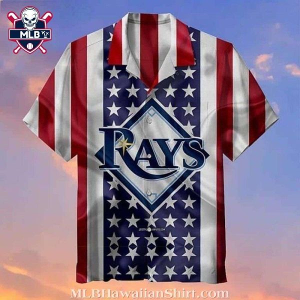 Patriotic Tampa Bay Rays Tropical Hawaiian Shirt