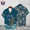 Surfboards Minnie Mouse And Hibiscus Flowers Hawaiian Blue Jays Shirt