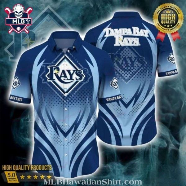 Tampa Bay Rays Blue Fade Performance Hawaiian Shirt