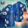 Toronto Blue Jays Baseball And Palm Navy Aloha Shirt