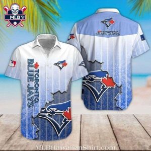 Toronto Blue Jays Classic Pinstripe Aloha Shirt