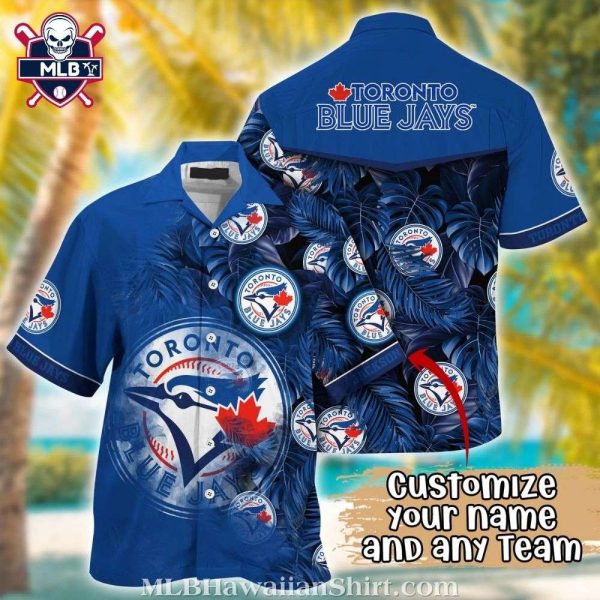 Toronto Blue Jays Custom Blue Leaf Aloha Shirt