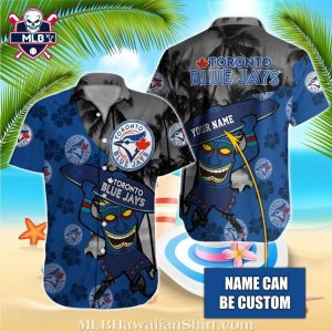 Toronto Blue Jays Customizable Tiki Aloha Shirt