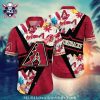 Arizona Diamondbacks Floral Wave MLB Tropical Button-Up Shirt