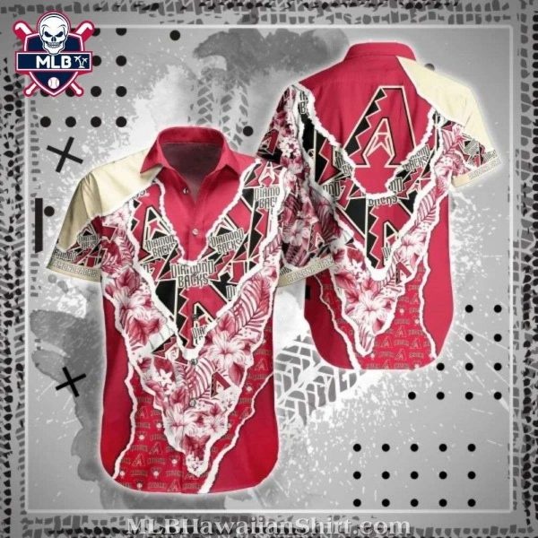 Arizona Diamondbacks Floral Accent Aloha Shirt