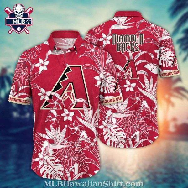 Arizona Diamondbacks MLB Hibiscus Aloha Button-Up Shirt