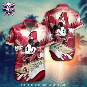 Arizona Diamondbacks Mickey Surfing Aloha Shirt