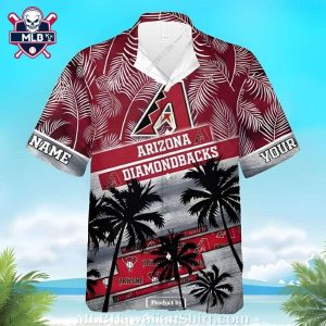 Arizona Diamondbacks Palm Trees Personalized MLB Tropical Hawaiian Shirt