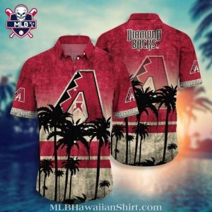 Arizona Diamondbacks Red Palm Sunset MLB Hawaiian Aloha Shirt