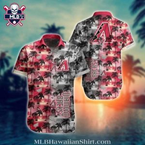 Arizona Diamondbacks Sunset Palm Fade MLB Tropical Shirt