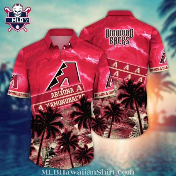 Arizona Diamondbacks Sunset Palm MLB Tropical Hawaiian Shirt