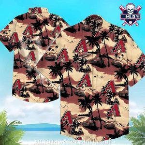 Arizona Diamondbacks Sunset Palms MLB Hawaiian Shirt – Desert Gold