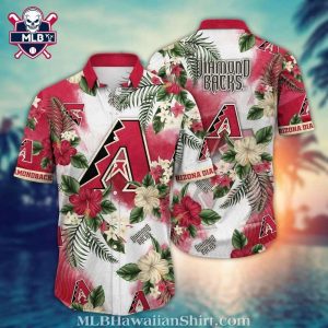 Arizona Diamondbacks Tropical Hibiscus MLB Aloha Shirt