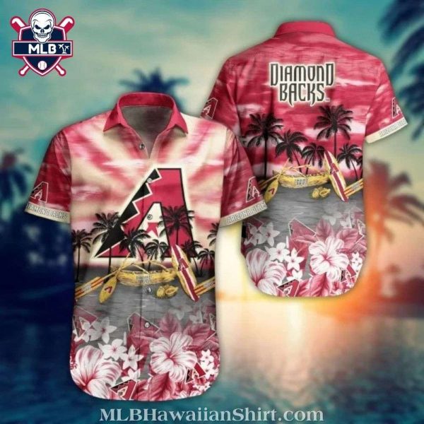 Arizona Sunset Palms Diamondbacks Aloha Shirt