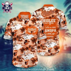 Baltimore Orioles Cool Grandpa Tropical Hawaiian Shirt