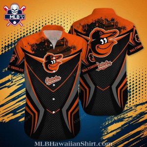 Baltimore Orioles Dynamic Abstract Splash Hawaiian Shirt