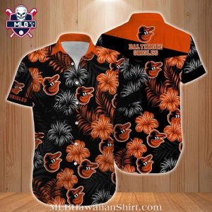 Baltimore Orioles Floral Night Tropical Hawaiian Shirt