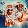 Baltimore Orioles Geometric Sharp Lines Aloha Shirt