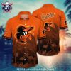 Baltimore Orioles Lush Tropical Customizable Hawaiian Shirt