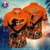 Baltimore Orioles Modern Striped Custom Name Hawaiian Shirt