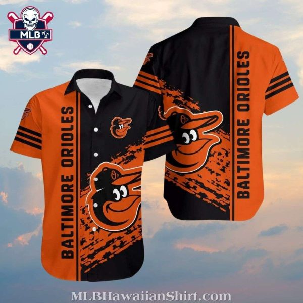 Baltimore Orioles Splash Graphic Baseball Hawaiian Shirt