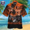 Baltimore Orioles Skull And Floral Tropical Hawaiian Shirt