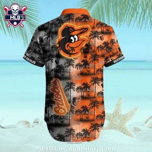 Baltimore Orioles Sunset Palms Button Up Shirt 2