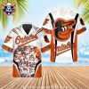 Baltimore Orioles Traditional Brown Tribal Pattern Hawaiian Shirt