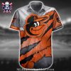 Baltimore Orioles Tiki And Palm Tree Aloha Shirt