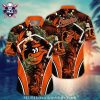 Baltimore Orioles Tropical Hawaiian Shirt With White Floral Wave