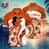 Baltimore Orioles Tropical Hibiscus And Palm Hawaiian Shirt