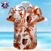 Baltimore Orioles Tropical Hibiscus And Palm Hawaiian Shirt