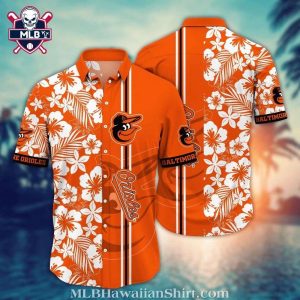 Baltimore Orioles Vibrant Tropical Floral Hawaiian Shirt