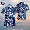 Boston Red Sox Navy Tropical And Batting Red Sox Player Hawaiian Shirt