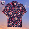 Boston Red Sox Patriotic Stripe Circle Logo Hawaiian Shirt