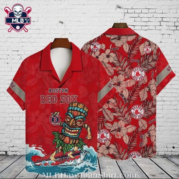 Boston Red Sox Tiki Surfer’s Paradise Aloha Shirt