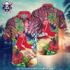 Red Sox Floral Explosion Custom Hawaiian Shirt