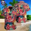 Boston Red Sox Tropical Foliage And Floral Hawaiian Shirt