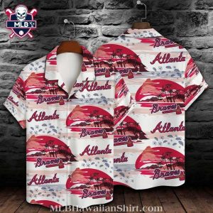 Braves Oceanfront Pink Skyline Hawaiian Shirt – Dusk Reflections