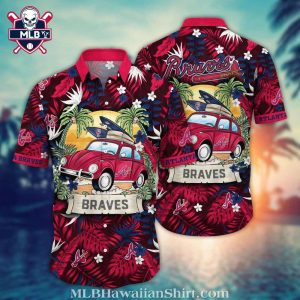 Braves Vintage Ride Aloha Shirt – Classic Car Tropical Escape