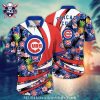 Chicago Cubs Floral Fanfare MLB Hawaiian Shirt – Vivid Blue Blossoms