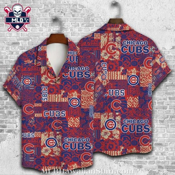 Chicago Cubs Red Aztec Print Hawaiian Shirt – MLB Stylish Tropical Shirt