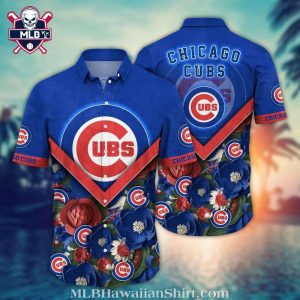 Chicago Cubs Royal Blooms MLB Hawaiian Shirt – Lush Garden Team Emblem