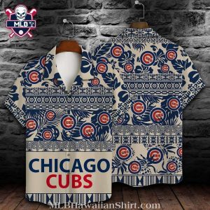 Chicago Cubs Traditional African Pattern Hawaiian Shirt