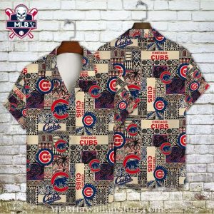 Chicago Cubs Vintage Tribal Print Hawaiian Shirt – MLB Cultural Aloha Wear