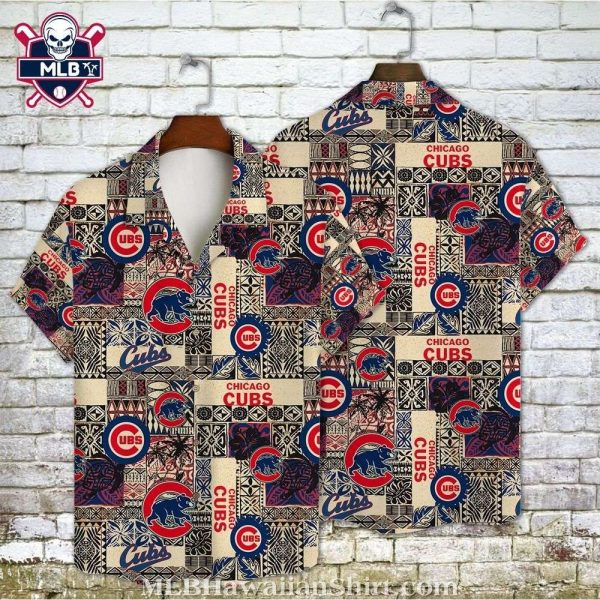 Chicago Cubs Vintage Tribal Print Hawaiian Shirt – MLB Cultural Aloha Wear